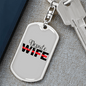 Depute Wife Firefighter Keychain Stainless Steel or 18k Gold Dog Tag Keyring-Express Your Love Gifts