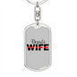 Depute Wife Firefighter Keychain Stainless Steel or 18k Gold Dog Tag Keyring-Express Your Love Gifts