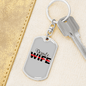 Depute Wife Firefighter Keychain Stainless Steel or 18k Gold Dog Tag Keyring-Express Your Love Gifts