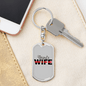 Depute Wife Firefighter Keychain Stainless Steel or 18k Gold Dog Tag Keyring-Express Your Love Gifts