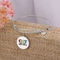 Design Cat Mom Bracelet Stainless Steel or 18k Gold Circle Bangle-Express Your Love Gifts