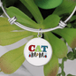 Design Cat Mom Bracelet Stainless Steel or 18k Gold Circle Bangle-Express Your Love Gifts