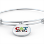 Design Cat Mom Bracelet Stainless Steel or 18k Gold Circle Bangle-Express Your Love Gifts
