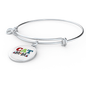 Design Cat Mom Bracelet Stainless Steel or 18k Gold Circle Bangle-Express Your Love Gifts