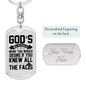 Desire God'S Will Keychain Stainless Steel or 18k Gold Dog Tag Keyring-Express Your Love Gifts