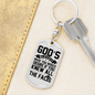 Desire God'S Will Keychain Stainless Steel or 18k Gold Dog Tag Keyring-Express Your Love Gifts