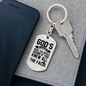 Desire God'S Will Keychain Stainless Steel or 18k Gold Dog Tag Keyring-Express Your Love Gifts