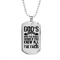 Desire God'S Will Necklace Stainless Steel or 18k Gold Dog Tag 24" Chain-Express Your Love Gifts