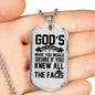 Desire God'S Will Necklace Stainless Steel or 18k Gold Dog Tag 24" Chain-Express Your Love Gifts