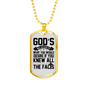 Desire God'S Will Necklace Stainless Steel or 18k Gold Dog Tag 24" Chain-Express Your Love Gifts