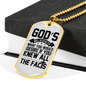 Desire God'S Will Necklace Stainless Steel or 18k Gold Dog Tag 24" Chain-Express Your Love Gifts