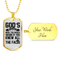 Desire God'S Will Necklace Stainless Steel or 18k Gold Dog Tag 24" Chain-Express Your Love Gifts