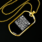 Destined by God Romans 8:28-29 Necklace Stainless Steel or 18k Gold Dog Tag 24" Chain-Express Your Love Gifts