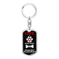 Deutscher Wachtelhund Keychain Stainless Steel or 18k Gold Dog Tag Keyring-Express Your Love Gifts