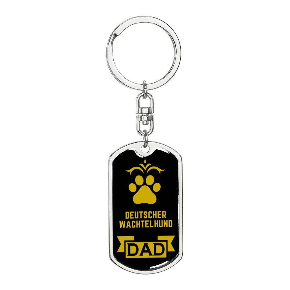 Deutscher Wachtelhund Keychain Stainless Steel or 18k Gold-Express Your Love Gifts