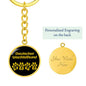 Deutscher Wachtelhund Mama Circle Keychain Stainless Steel or 18k Gold Dog Mom Pendant-Express Your Love Gifts