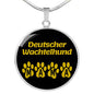 Deutscher Wachtelhund Mama Circle Necklace Stainless Steel or 18k Gold 18-22" Dog Owner Lover-Express Your Love Gifts