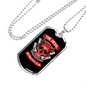 Devil Motorcycle Club Biker Necklace Stainless Steel or 18k Gold Dog Tag 24"-Express Your Love Gifts