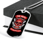 Devil Motorcycle Club Biker Necklace Stainless Steel or 18k Gold Dog Tag 24"-Express Your Love Gifts