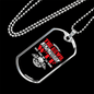Devil Shoulder Trucker Dog Tag Stainless Steel or 18k Gold 24" Chain-Express Your Love Gifts