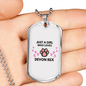 Devon Rex Cat Love Necklace Stainless Steel or 18k Gold Dog Tag 24-Express Your Love Gifts