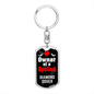 Diamond Dover Bird Keychain Stainless Steel or 18k Gold Dog Tag Keyring-Express Your Love Gifts