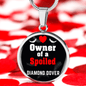 Diamond Dover Bird Owner Necklace Circle Pendant Stainless Steel or 18k Gold 18-22"-Express Your Love Gifts
