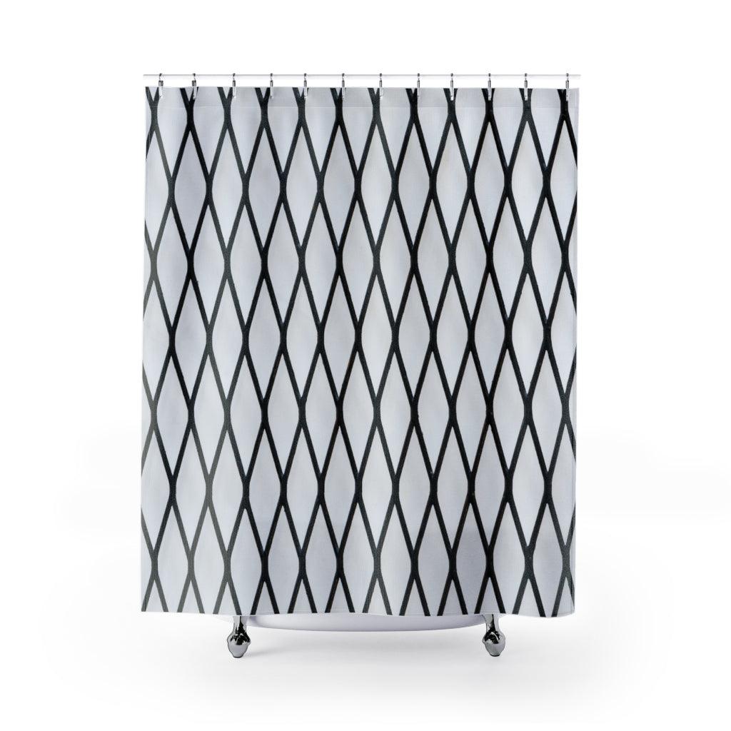 Diamond Shape Decoration Stylish Design 71" x 74" Elegant Waterproof Shower Curtain for a Spa-like Bathroom Paradise Exceptional Craftsmanship-Express Your Love Gifts