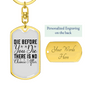 Die Before You Die Keychain Stainless Steel or 18k Gold Dog Tag Keyring-Express Your Love Gifts