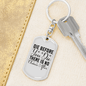Die Before You Die Keychain Stainless Steel or 18k Gold Dog Tag Keyring-Express Your Love Gifts