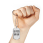 Die Before You Die Necklace Stainless Steel or 18k Gold Dog Tag 24" Chain-Express Your Love Gifts