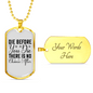 Die Before You Die Necklace Stainless Steel or 18k Gold Dog Tag 24" Chain-Express Your Love Gifts