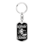 Diesel Ain'T Burnin' Stainless Steel or 18k Gold Dog Tag Swivel Trucker Keychain-Express Your Love Gifts