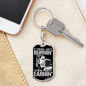 Diesel Ain'T Burnin' Stainless Steel or 18k Gold Dog Tag Swivel Trucker Keychain-Express Your Love Gifts