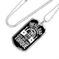 Diesel Dad Like a Normal Dad Dog Tag Stainless Steel or 18k Gold 24" Chain-Express Your Love Gifts