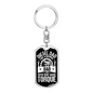 Diesel Dad Like a Normal Dad Swivel Keychain Dog Tag Stainless Steel or 18k Gold-Express Your Love Gifts