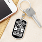 Diesel Dad Like a Normal Dad Swivel Keychain Dog Tag Stainless Steel or 18k Gold-Express Your Love Gifts