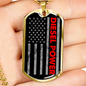 Diesel Power Distressed Stars Dog Tag Stainless Steel or 18k Gold 24" Chain-Express Your Love Gifts