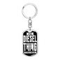 Diesel Thing Swivel Keychain Dog Tag Stainless Steel or 18k Gold-Express Your Love Gifts