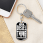 Diesel Thing Swivel Keychain Dog Tag Stainless Steel or 18k Gold-Express Your Love Gifts