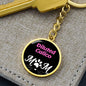 Diluted Calico Cat Mom Keychain Stainless Steel or 18k Gold Circle Pendant-Express Your Love Gifts