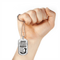 Discoveries Of Fatherhood Dad Necklace Stainless Steel or 18k Gold Dog Tag 24" Chain-Express Your Love Gifts