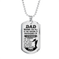Discoveries Of Fatherhood Dad Necklace Stainless Steel or 18k Gold Dog Tag 24" Chain-Express Your Love Gifts