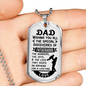 Discoveries Of Fatherhood Dad Necklace Stainless Steel or 18k Gold Dog Tag 24" Chain-Express Your Love Gifts