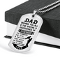Discoveries Of Fatherhood Dad Necklace Stainless Steel or 18k Gold Dog Tag 24" Chain-Express Your Love Gifts