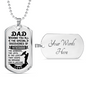 Discoveries Of Fatherhood Dad Necklace Stainless Steel or 18k Gold Dog Tag 24" Chain-Express Your Love Gifts