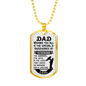 Discoveries Of Fatherhood Dad Necklace Stainless Steel or 18k Gold Dog Tag 24" Chain-Express Your Love Gifts