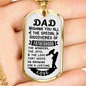 Discoveries Of Fatherhood Dad Necklace Stainless Steel or 18k Gold Dog Tag 24" Chain-Express Your Love Gifts