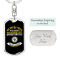 Disguised As Impossible Situations Keychain Stainless Steel or 18k Gold Dog Tag Keyring-Express Your Love Gifts