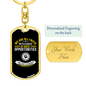 Disguised As Impossible Situations Keychain Stainless Steel or 18k Gold Dog Tag Keyring-Express Your Love Gifts